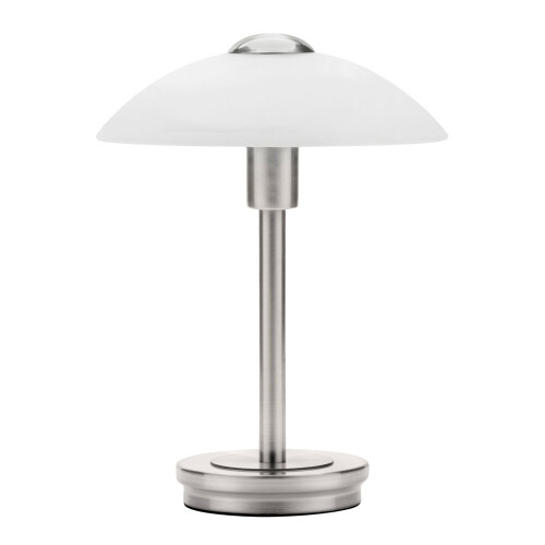 Litecraft Table Lamp Touch Base With Alabaster Shade Nickel - 2 Pack 1