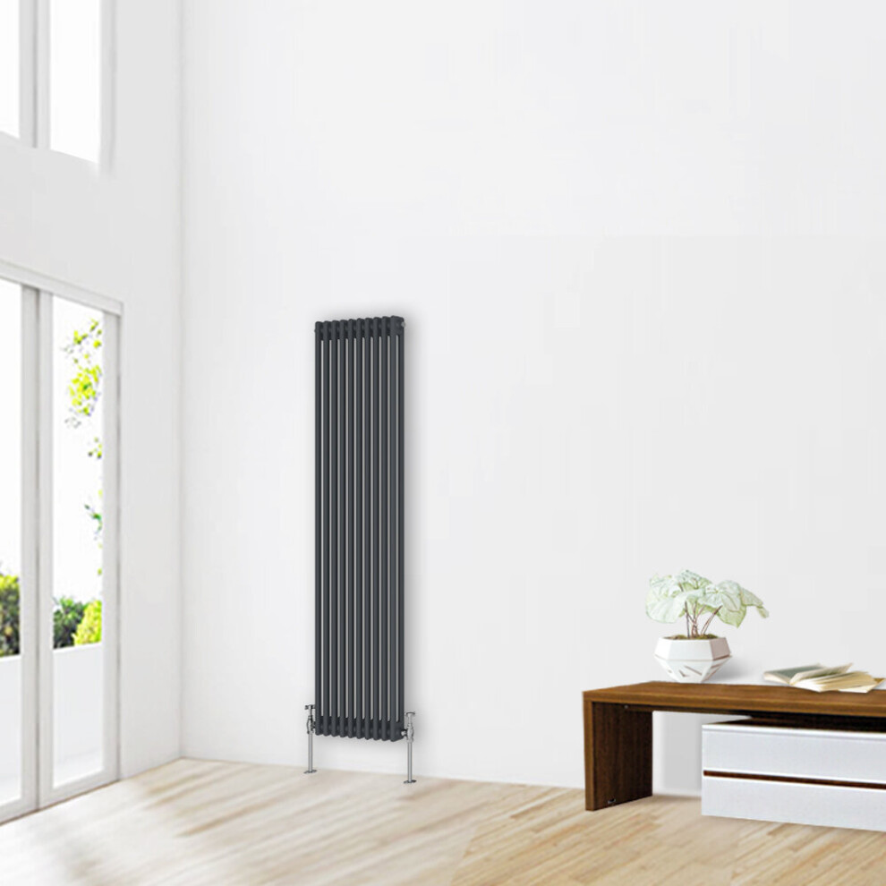 Nrg (1800 X 470Mm-2 Column) Traditional Cast Iron Style Radiator Anthracite