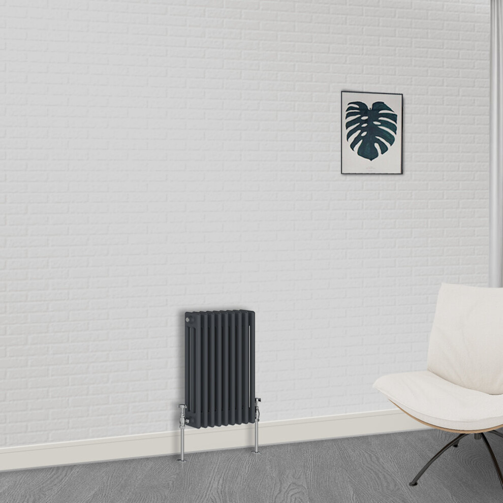 Nrg (600 X 425Mm-3 Column) Traditional Anthracite Cast Iron Style Radiator
