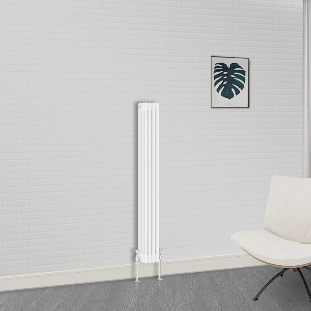 Nrg (1500 X 200Mm-3 Column) Traditional Bathroom Cast Iron Radiator White