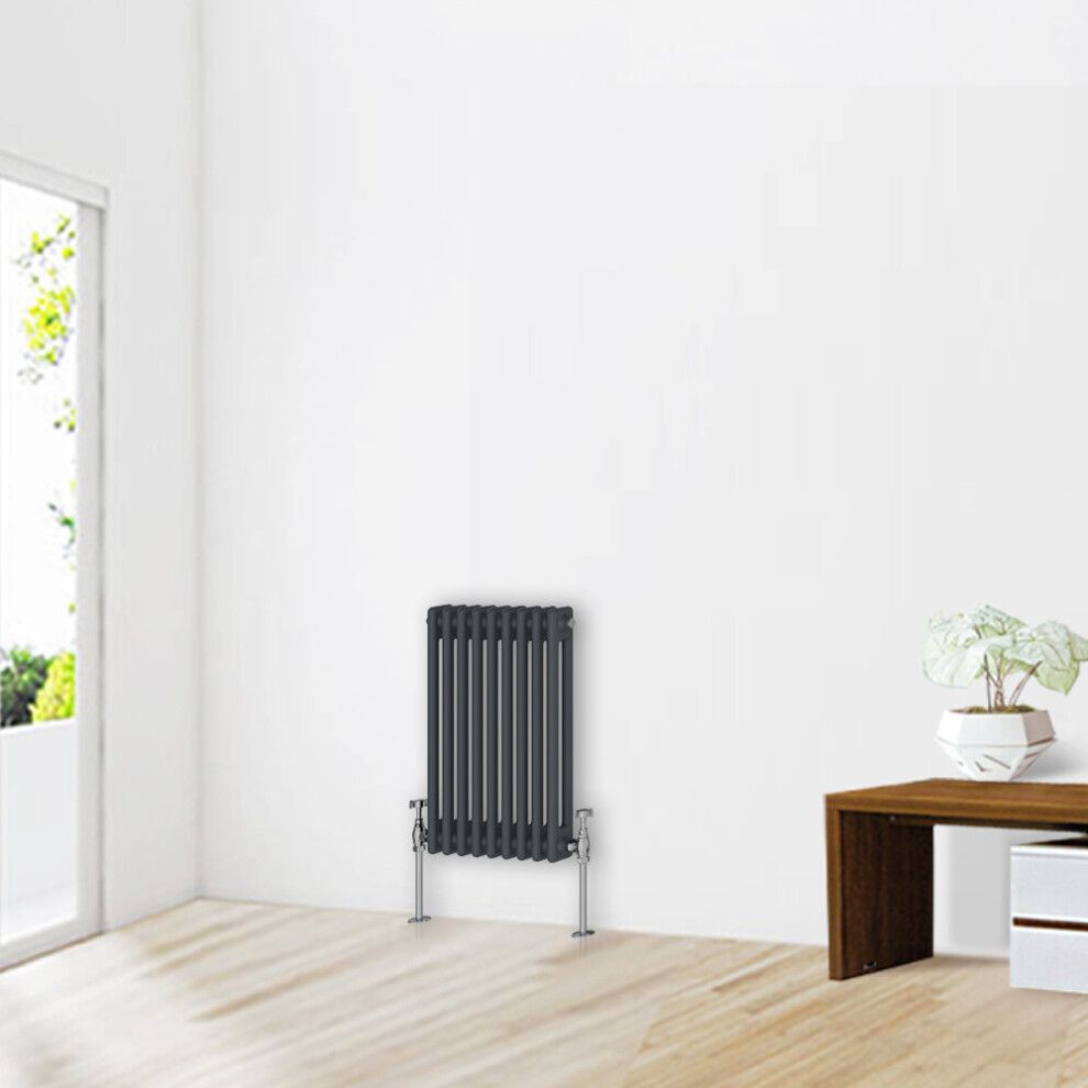 Nrg (600 X 425Mm-2 Column) Traditional Anthracite Cast Iron Style Radiator