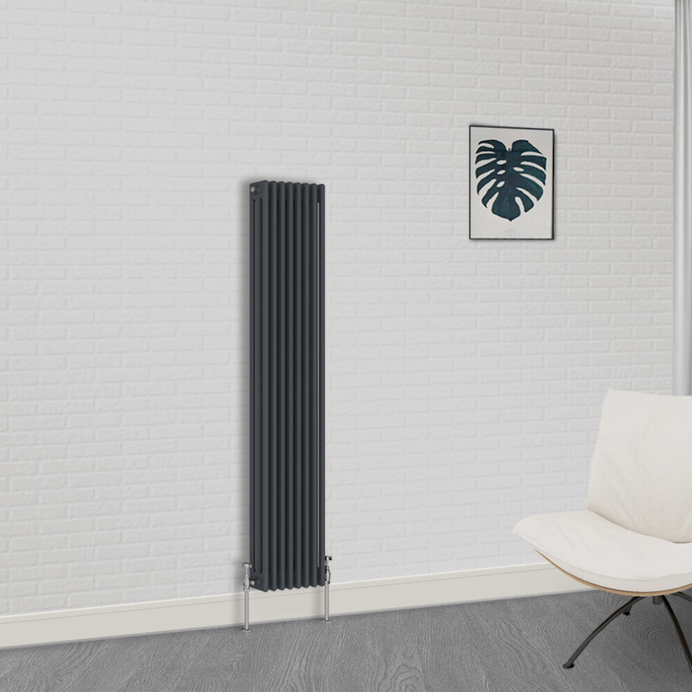 Nrg (1800 X 380Mm-3 Column) Traditional Cast Iron Style Radiator Anthracite