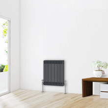 (600 x 605mm-2 Column) NRG Traditional Anthracite Cast Iron Style Radiator