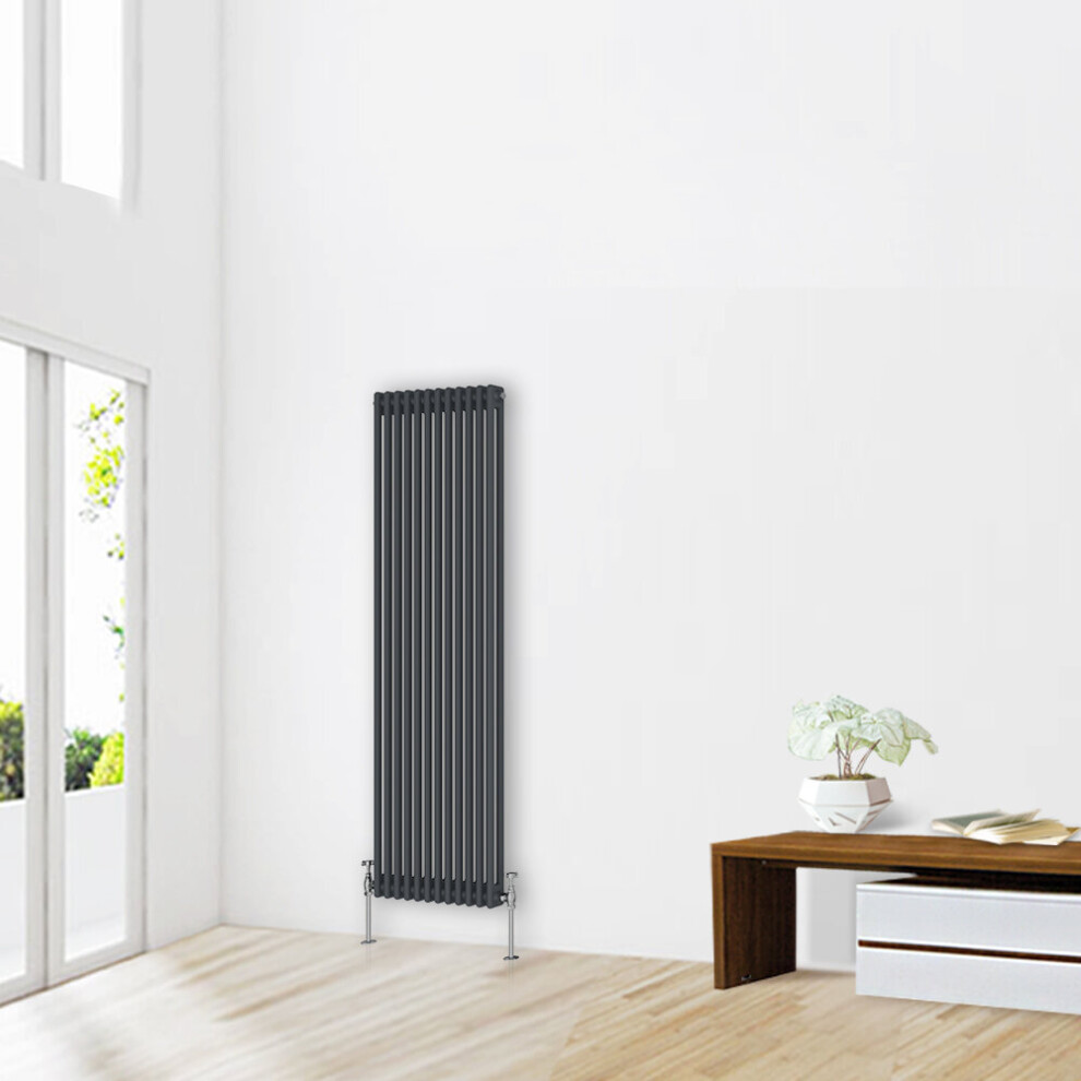 (1800 x 560mm-2 Column) NRG Traditional Anthracite Cast Iron Style Radiator