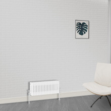 (300 x 830mm-3 Column) NRG Traditional White Bathroom Cast Iron Radiator