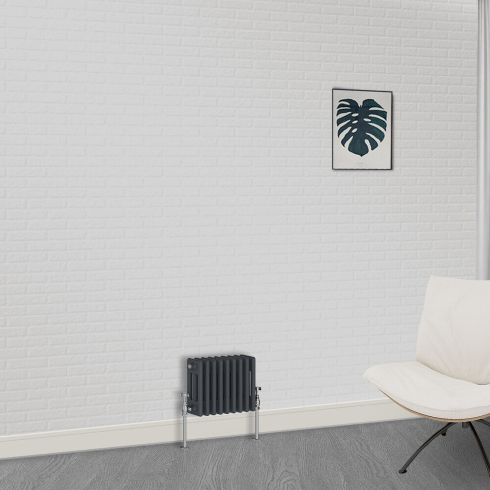 Nrg (300 X 425Mm-3 Column) Traditional Anthracite Cast Iron Style Radiator