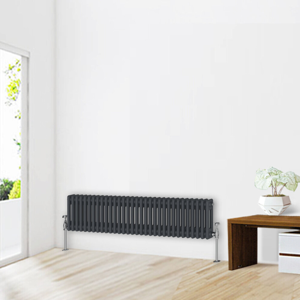 Nrg (300 X 1460Mm-2 Column) Traditional Anthracite Cast Iron Style Radiator