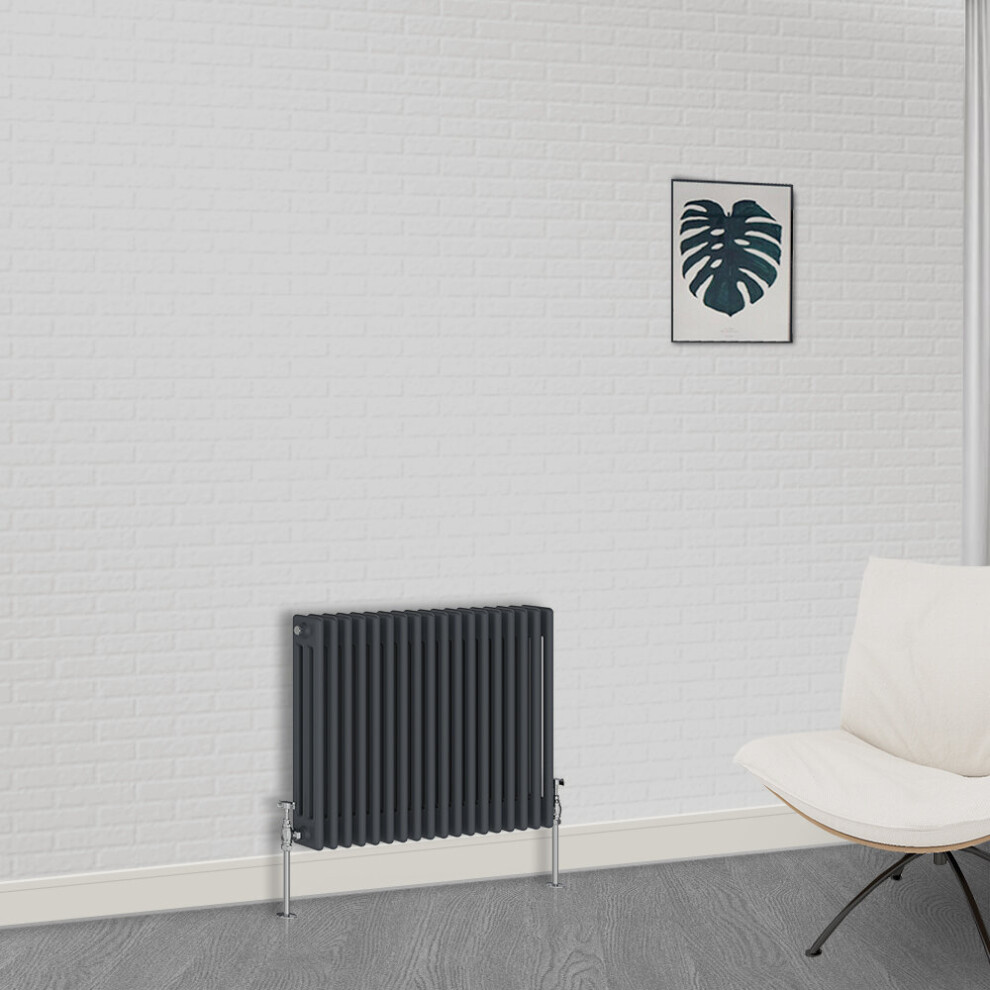 (600 x 830mm-3 Column) NRG Traditional Anthracite Cast Iron Style Radiator