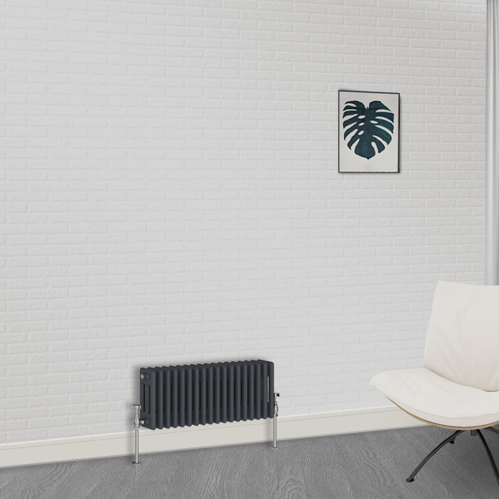 Nrg (300 X 830Mm-3 Column) Traditional Anthracite Cast Iron Style Radiator