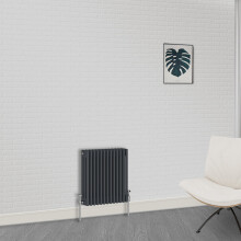 (600 x 605mm-3 Column) NRG Traditional Anthracite Cast Iron Style Radiator