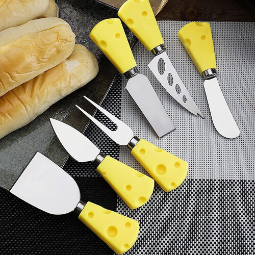 Cheese Knife Set 6pcs Stainless Steel Cheese Cutter With Plastic Handle 1