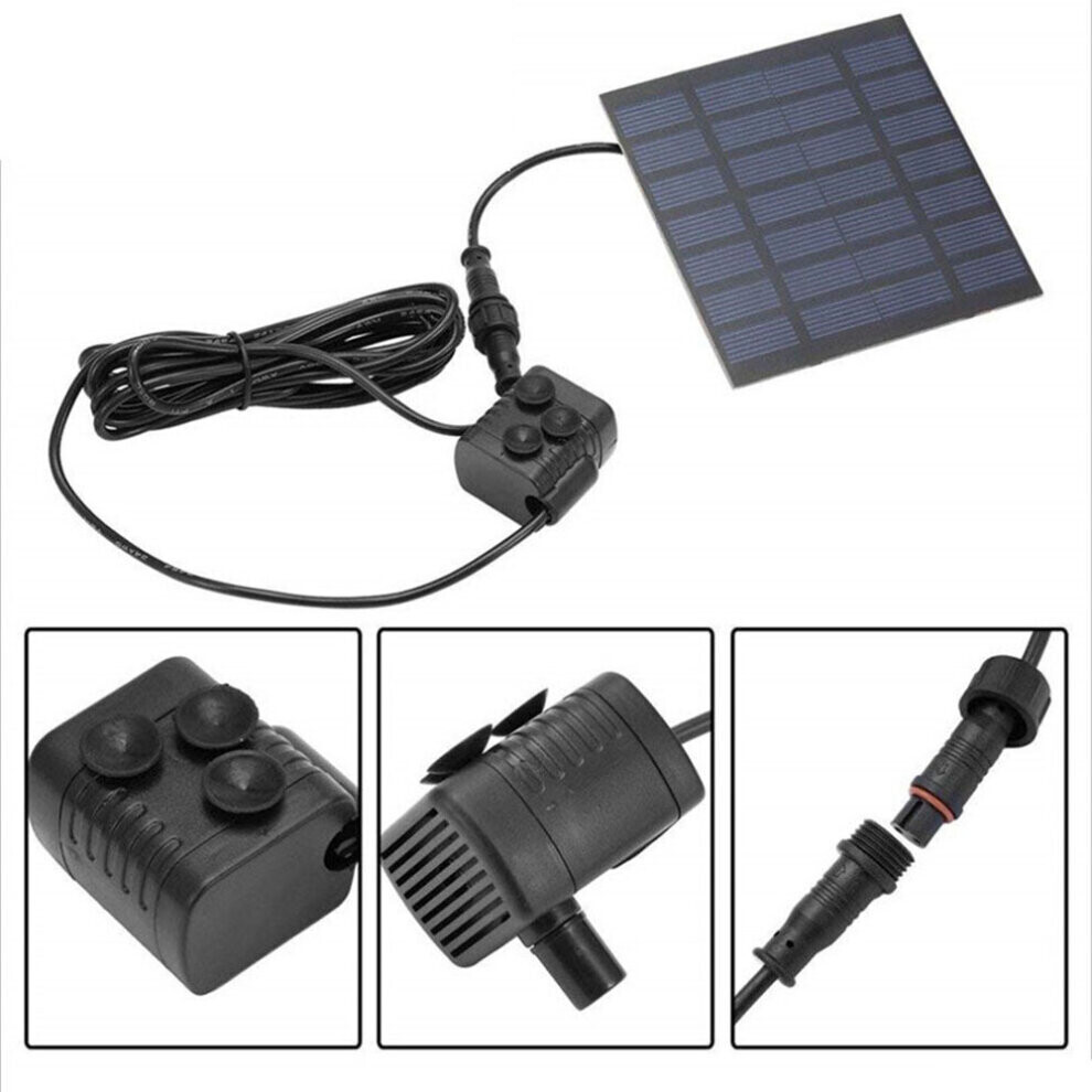 Stoyotu Pond Fountain Solar Panel Powered Water Feature Plants Pump Pool