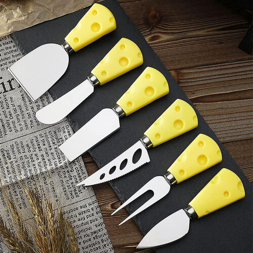 Cheese Knife Set 6pcs Stainless Steel Cheese Cutter With Plastic Handle 2