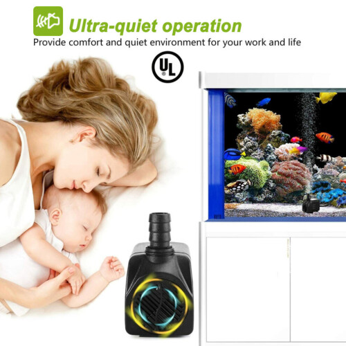 (1800 LPH) Submersible Water Pump Filter Ultra Quiet Fountain 1