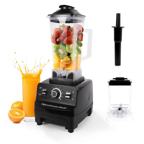 (2 Jugs) 3200W 2L Commercial Blender Adjustable Food Processor Mixer Smoothie Ice Crusher 2
