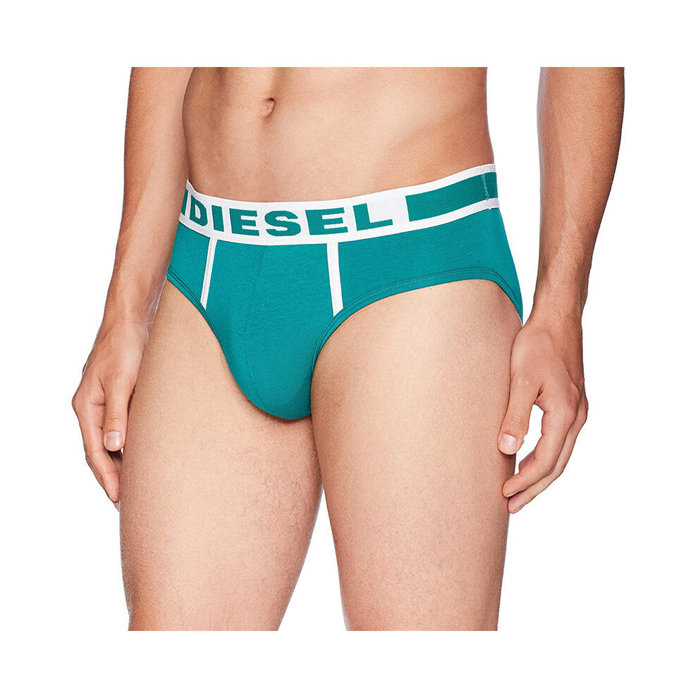 (XS, Till Blue) DIESEL FRESH and BRIGHT Mens Comfy Briefs Cotton Modal 1x Pack Underwear Trunks