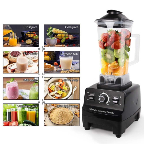 (1 Jug) 3200W 2L Commercial Blender Adjustable Food Processor Mixer Smoothie Ice Crusher