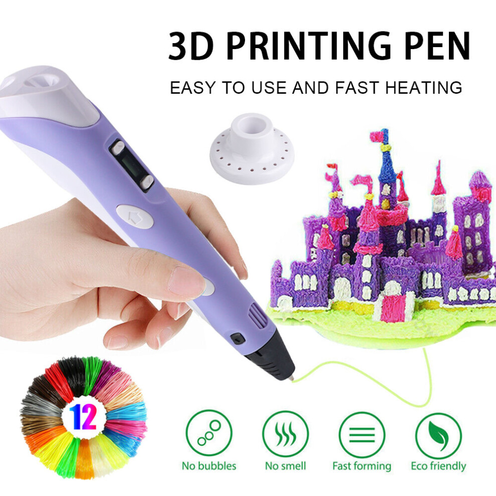 (Purple) 3D Printing Pen Doodler Pen Drawing Pen Printer
