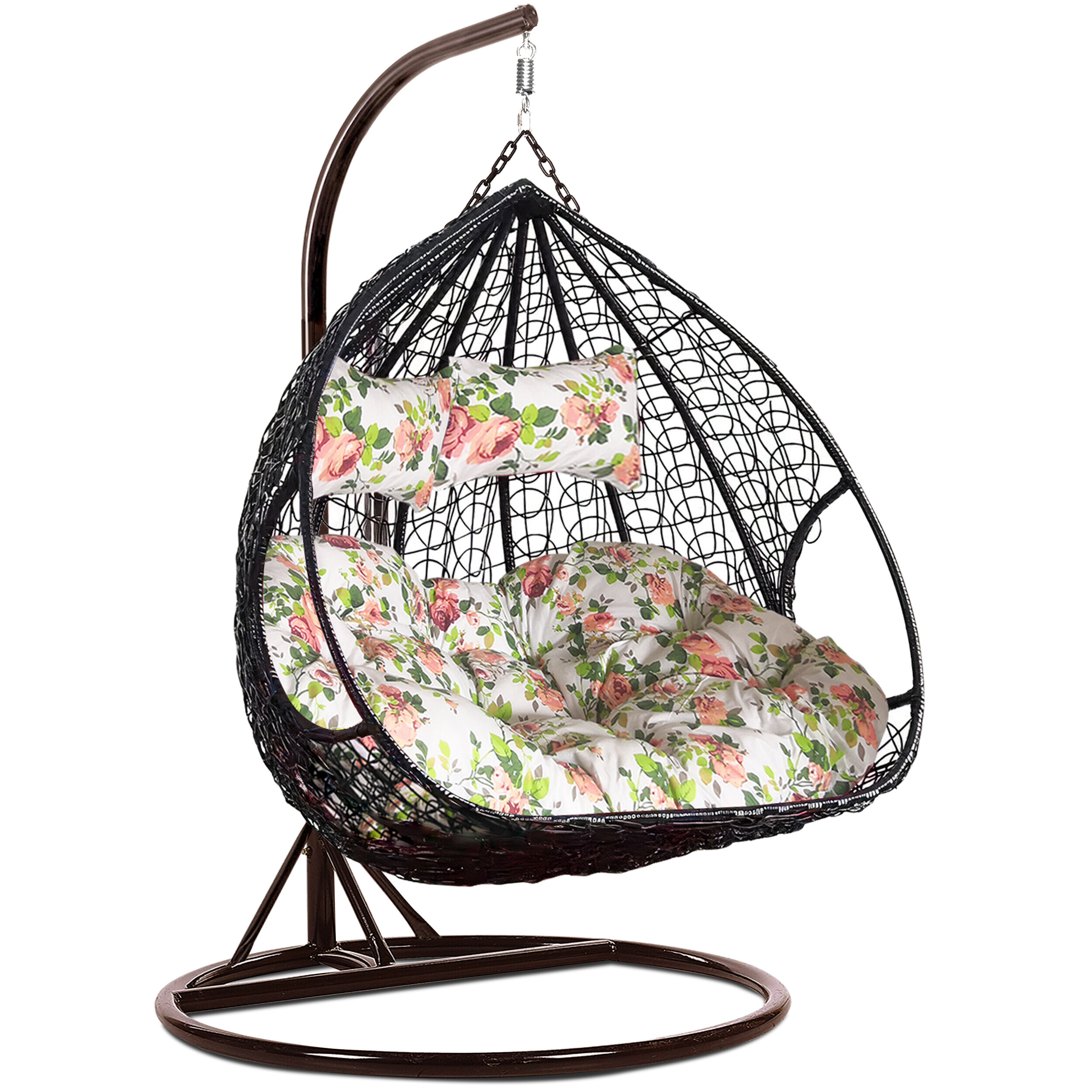 Hanging Egg Swing Chair Outdoor Hammock With Stand, Wicker Rattan Patio Chair, Swings For Adults, Chairs Outside, Patio, Bedroom, Garden & Balcony