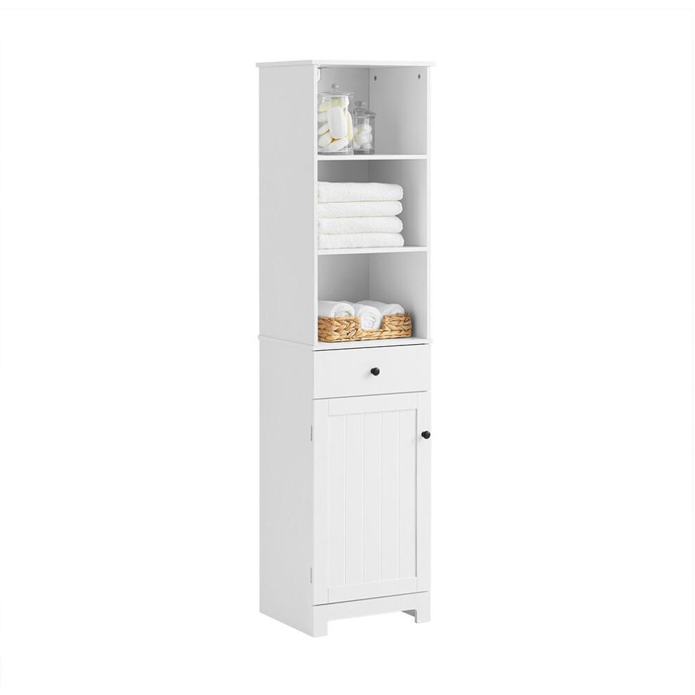 SoBuy® BZR17-W, Bathroom Storage Cabinet Bathroom Tall Cabinet Unit