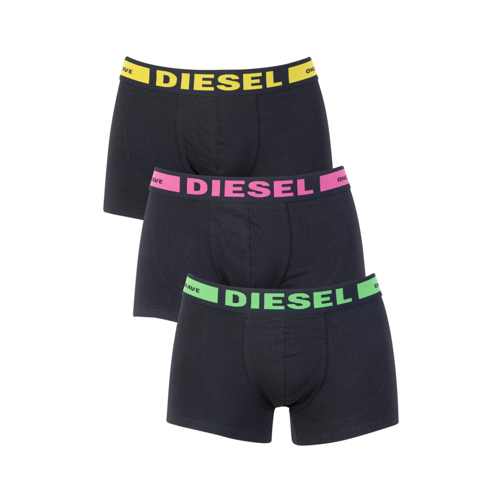 (S) DIESEL SEASONAL EDITION Mens Boxer Cotton 3 Pack Underwear Trunks GiftBox