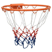 (orange, Ã? 39 cm) vidaXL Basketball Ring Steel Basketball Net Hoop Rim Black/Orange Ø 39/45 cm