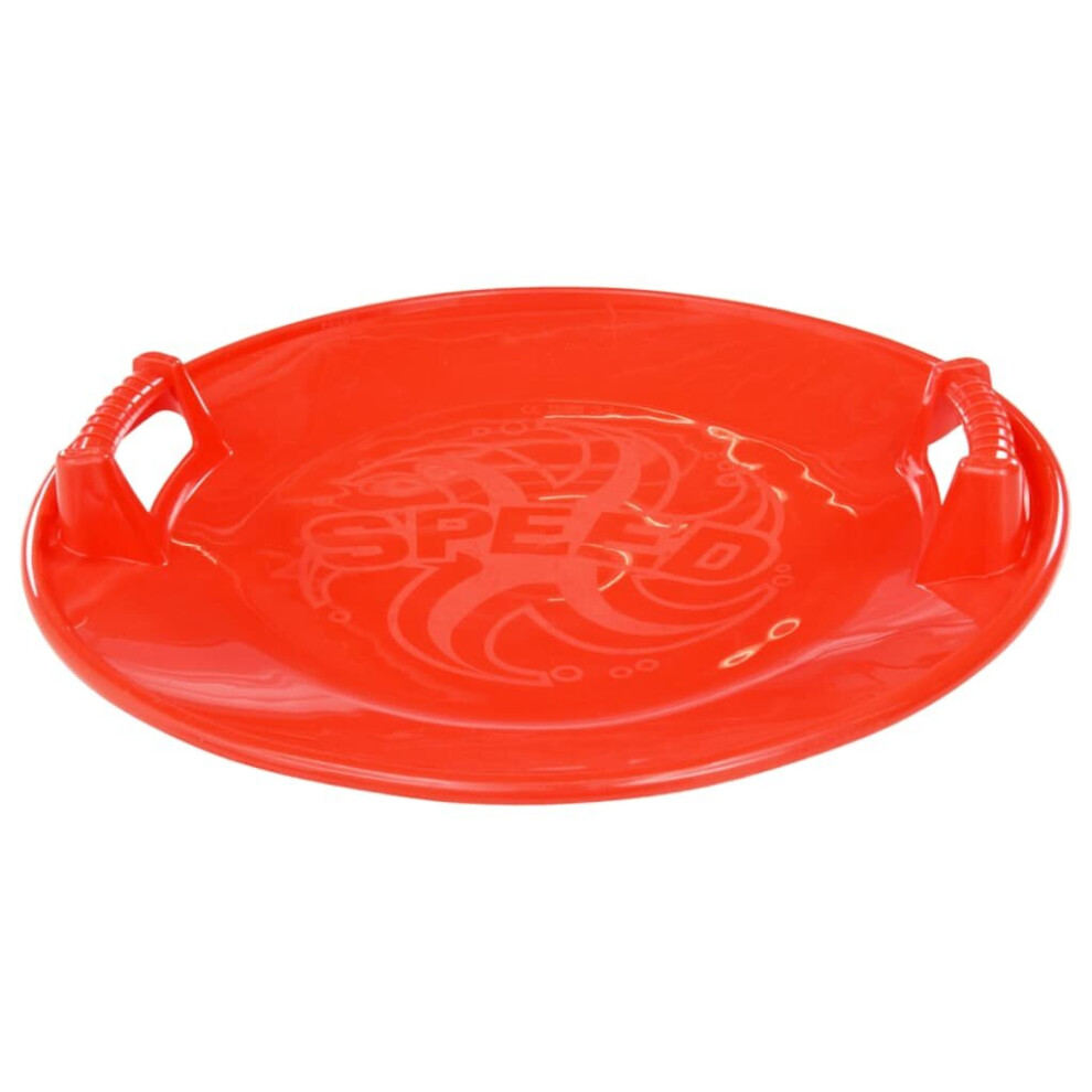 (red) vidaXL Round Sledge PP Patio Snow Glider Plate Disc Sledge Slide Disc Blue/Red