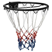 (black, Ã? 39 cm) vidaXL Basketball Ring Steel Basketball Net Hoop Rim Black/Orange Ø 39/45 cm