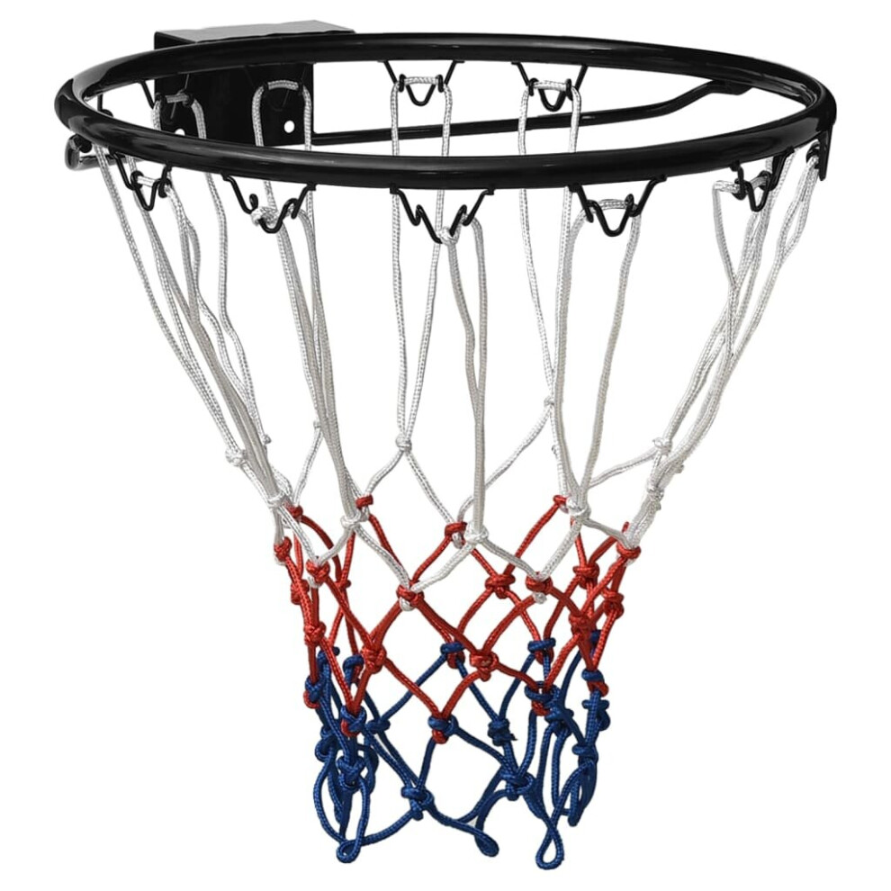 (black, Ã? 39 cm) vidaXL Basketball Ring Steel Basketball Net Hoop Rim Black/Orange Ã 39/45 cm