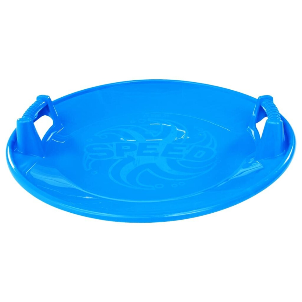 (blue) vidaXL Round Sledge PP Patio Snow Glider Plate Disc Sledge Slide Disc Blue/Red