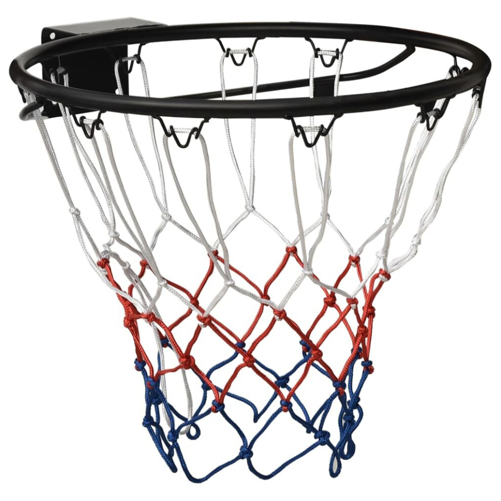 (black, Ã? 45 cm) vidaXL Basketball Ring Steel Basketball Net Hoop Rim Black/Orange Ã 39/45 cm