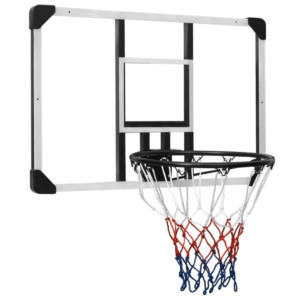 (90 x 60 x 2.5 cm) vidaXL Basketball Backboard Transparent Wall-Mounted Hoop Board Multi Sizes