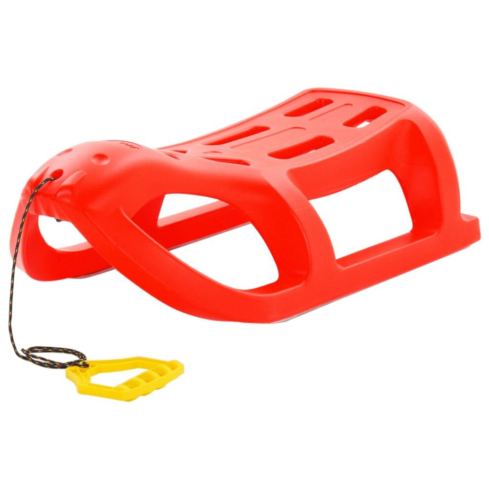 (red) vidaXL Sledge Polypropylene Toboggan Sleigh Snowracer Snow Scooter Blue/Red