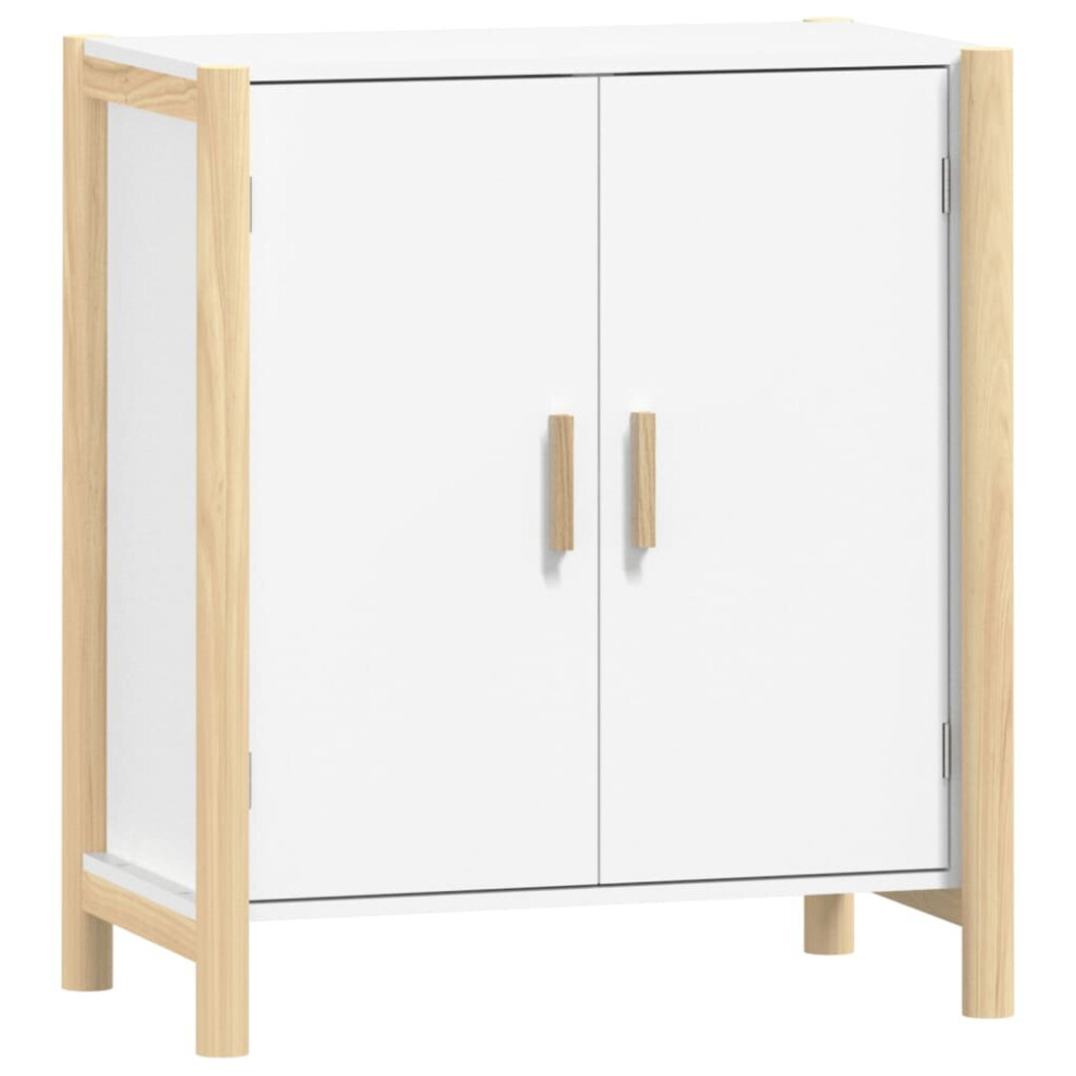 (white) vidaXL Sideboard Storage Side Cabinet Cupboard Home Organiser Engineered Wood