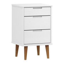 (white) vidaXL Bedside Cabinet Bedroom Side Table Nightstand Bed Table Solid Wood Pine