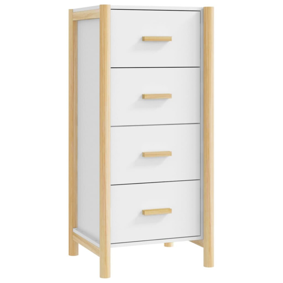 (white) vidaXL Highboard Engineered Wood Indoor High Sideboard Cupboard Multi Colours