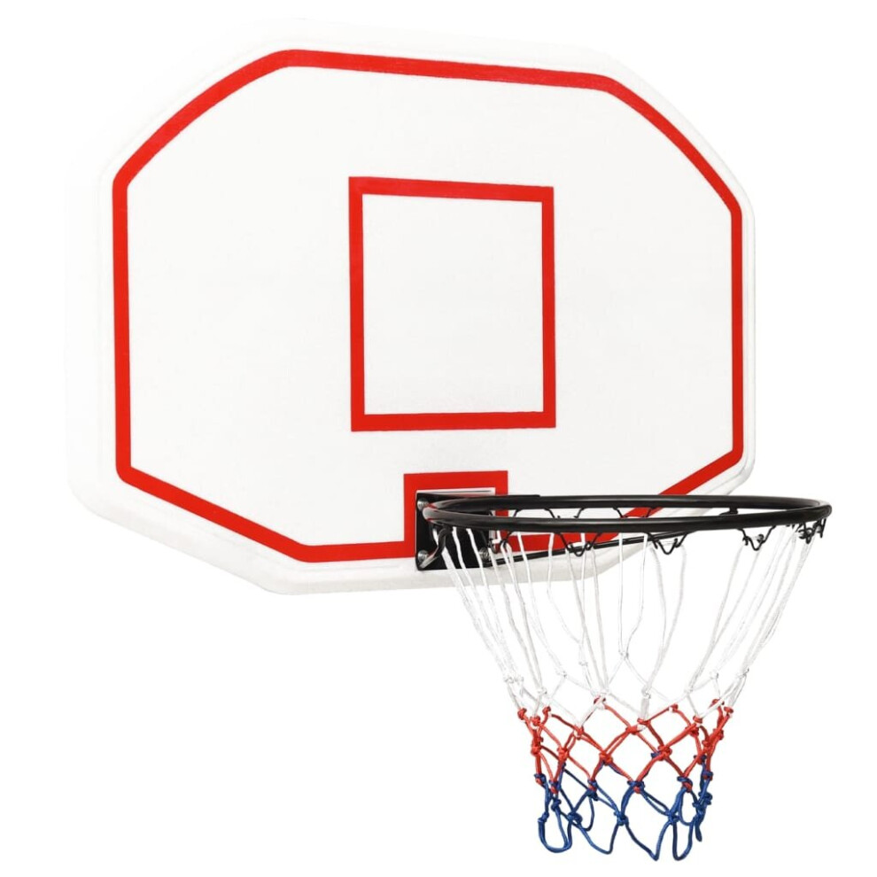 Vidaxl (White, 109 X 71 X 3 Cm) Basketball Backboard Polyethene Hoop Board Black/White Multi Sizes