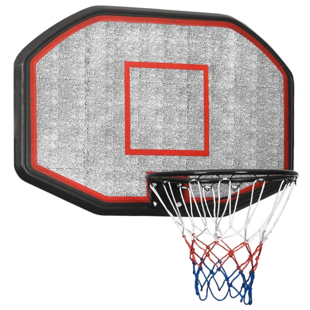 (black, 109 x 71 x 3 cm) vidaXL Basketball Backboard Polyethene Hoop Board Black/White Multi Sizes