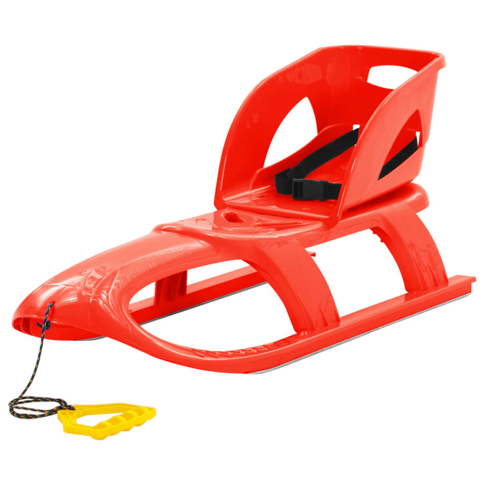 (red, sledge + seat) vidaXL Sledge Polypropylene Outdoor Playset Snowracer Multi Colours/Models