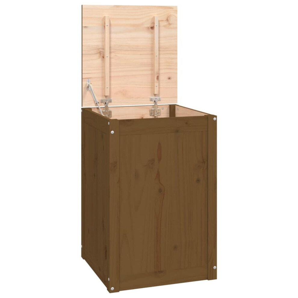 (honey brown) vidaXL Solid Wood Pine Laundry Box Bin Multi Colours 44x44x66 cm/88.5x44x66 cm