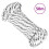 VidaXL (3 mm/ 50 m) vidaXL Braided Boat Rope Polyester Sturdy Yacht Cable Black/White Multi Sizes 6