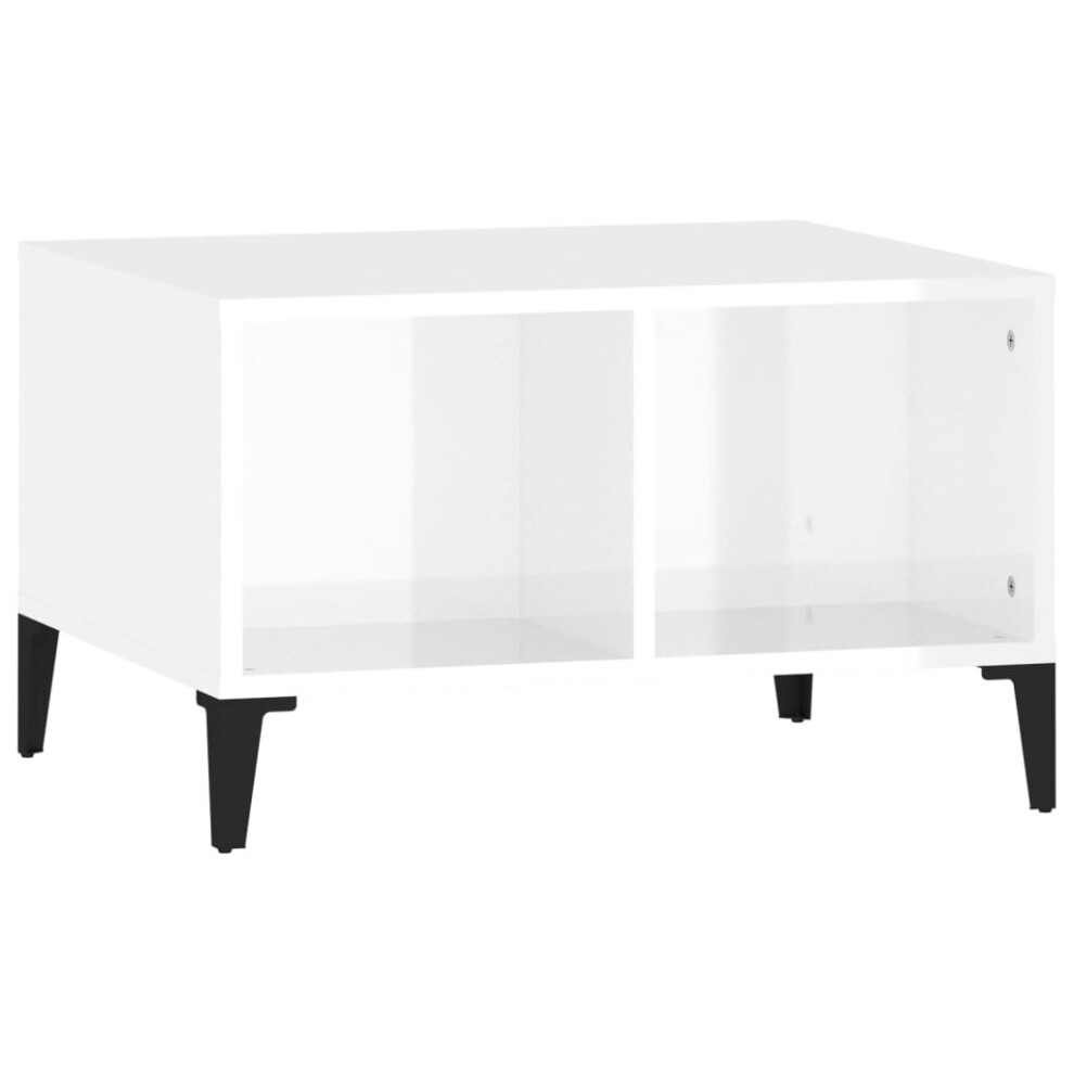 (high gloss white) vidaXL Coffee Table Engineered Wood Home Side Accent End Table Multi Colours