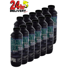 U-Pol GRAVITEX Stone Chip Overpaintable Protection Black 1 Litre x 12 Upol