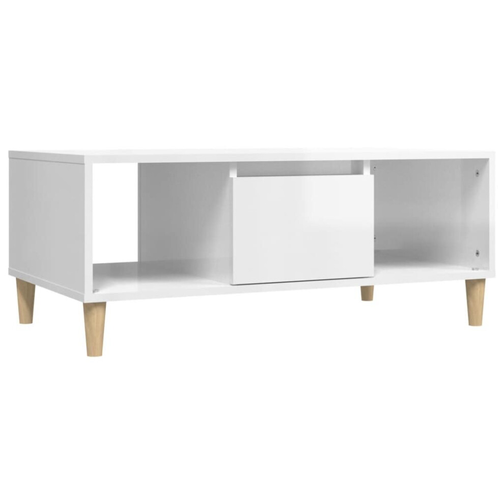 (high gloss white) vidaXL Coffee Table Engineered Wood Centre Accent Side Table Multi Colours