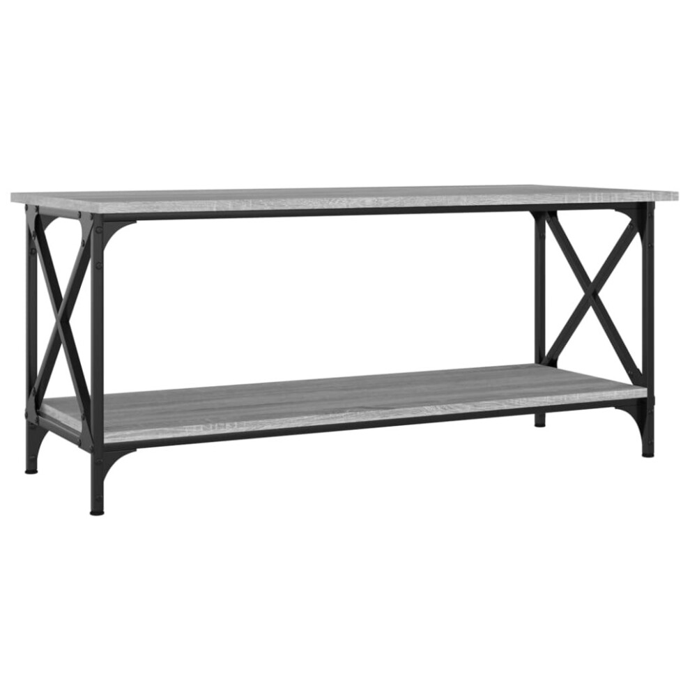 (grey sonoma, 100 x 45 x 45 cm) vidaXL Coffee Table Engineered Wood and Iron Accent Table Multi Colours/Sizes