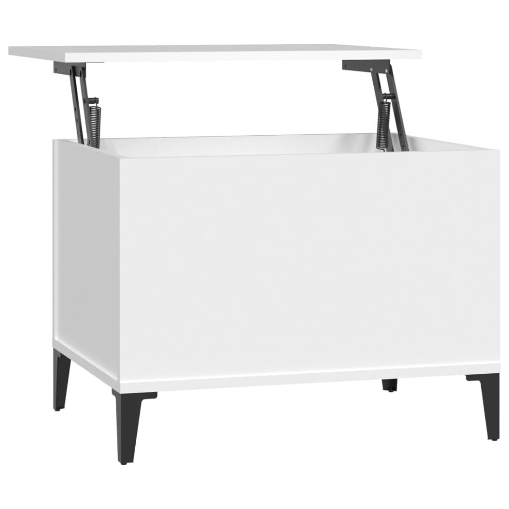 Vidaxl (White, 60 X 44.5 X 45 Cm) Coffee Table Engineered Wood Side Table Multi Colours 60/90X44.5x45 Cm