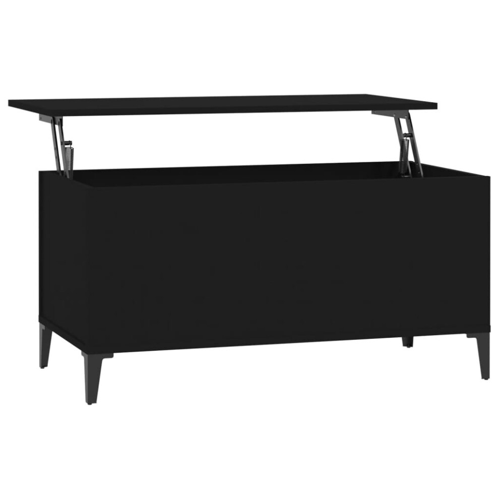 Vidaxl (Black, 90 X 44.5 X 45 Cm) Coffee Table Engineered Wood Side Table Multi Colours 60/90X44.5x45 Cm