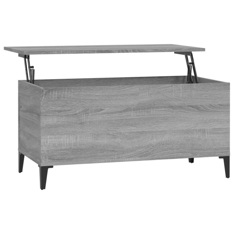 (grey sonoma, 90 x 44.5 x 45 cm) vidaXL Coffee Table Engineered Wood Side Table Multi Colours 60/90x44.5x45 cm