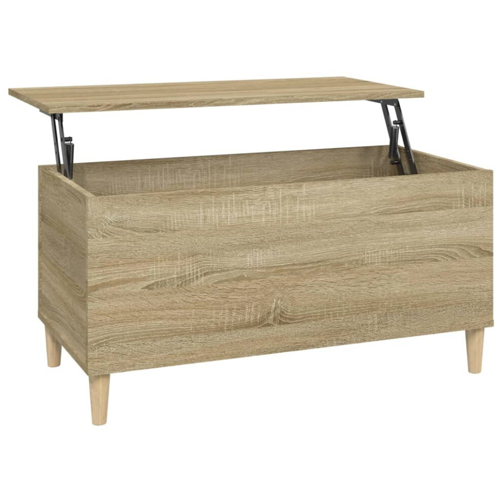 Vidaxl (Sonoma Oak, 90 X 44.5 X 45 Cm) Coffee Table Engineered Wood End Centre Accent Side Table Multi Colours