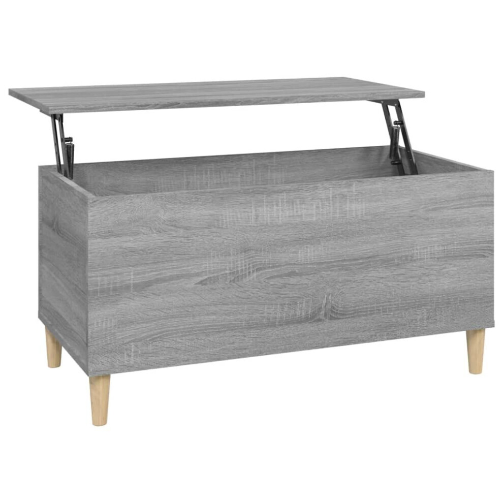 (grey sonoma, 90 x 44.5 x 45 cm) vidaXL Coffee Table Engineered Wood End Centre Accent Side Table Multi Colours